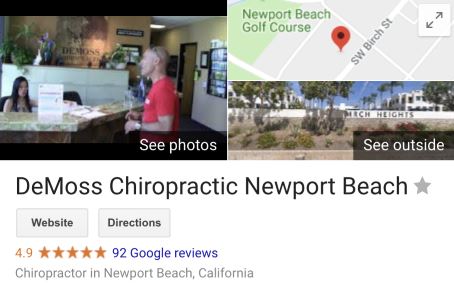 demoss chiropractic newport beach